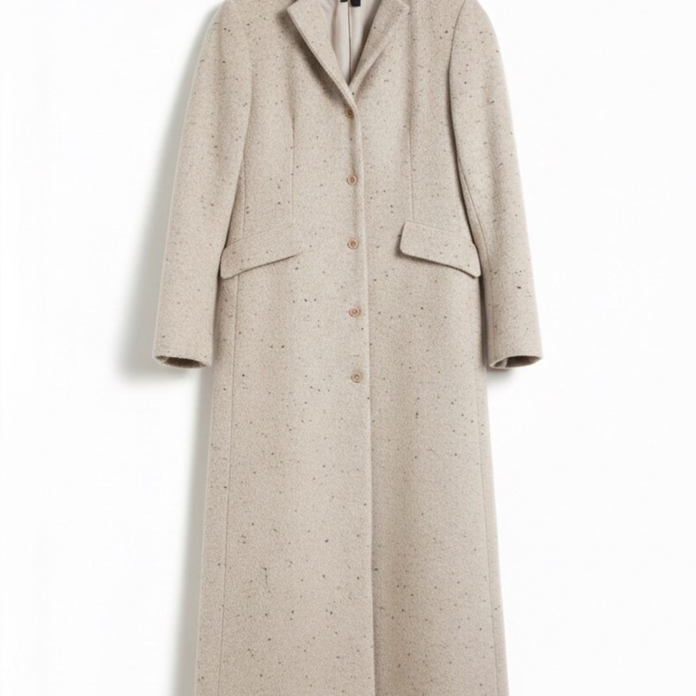 Zara Basic Cream Wool Outerwear - Picture 2 of 7